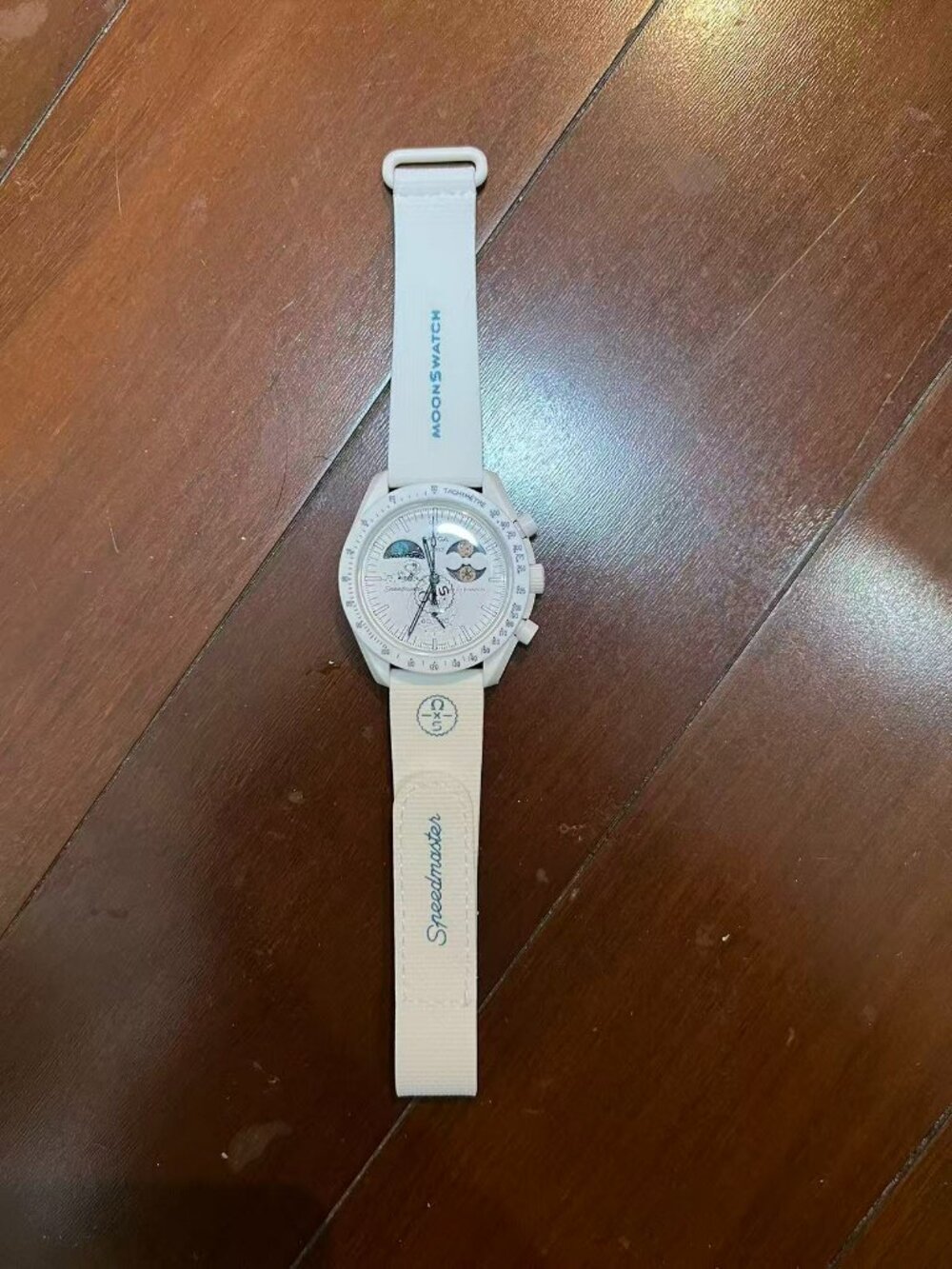 Swatch Omega Bioceramic Mission to earthphase moonshine cold moon White